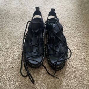 Dr. Martens Black Sandals Sleek Design